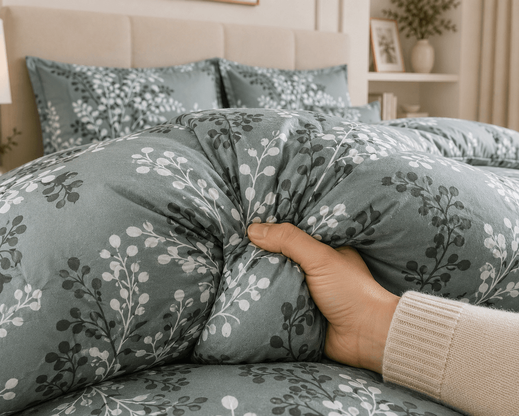 Sage Botanical 7-Piece Comforter Set — Queen (Hotel-Soft Microfiber That Won't Pill)