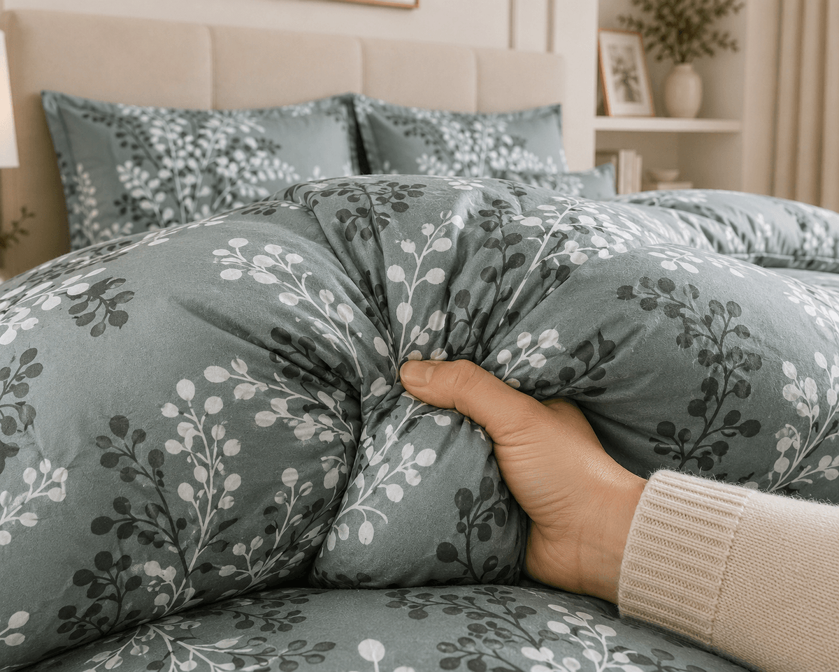 Sage Botanical 7-Piece Comforter Set — Queen (Hotel-Soft Microfiber That Won't Pill)