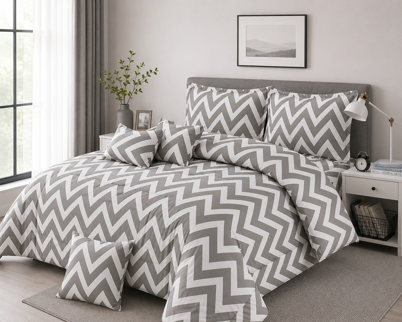 Sandstone Chevron – 7 Piece Comforter Set
