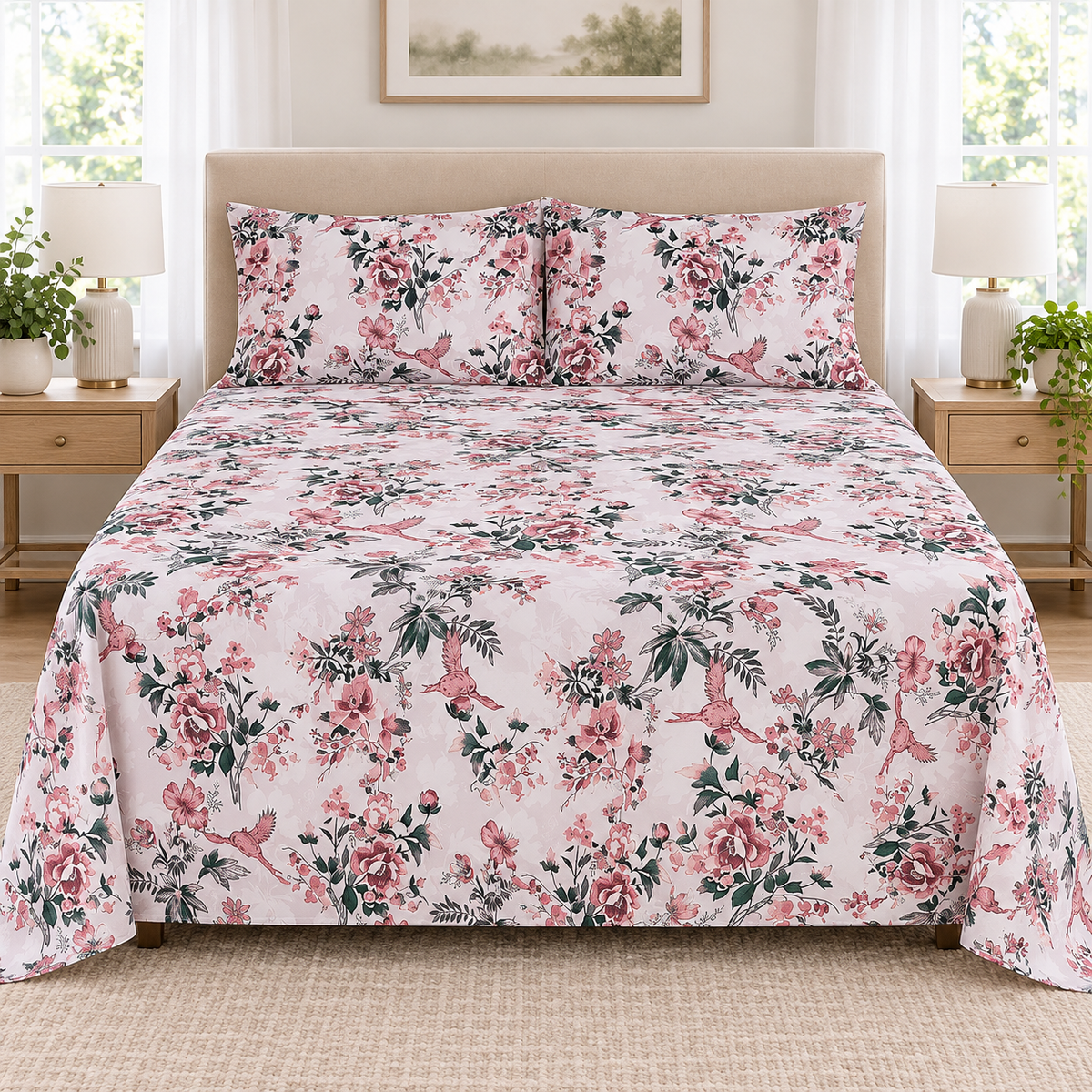 Blush Garden Bedsheet Set