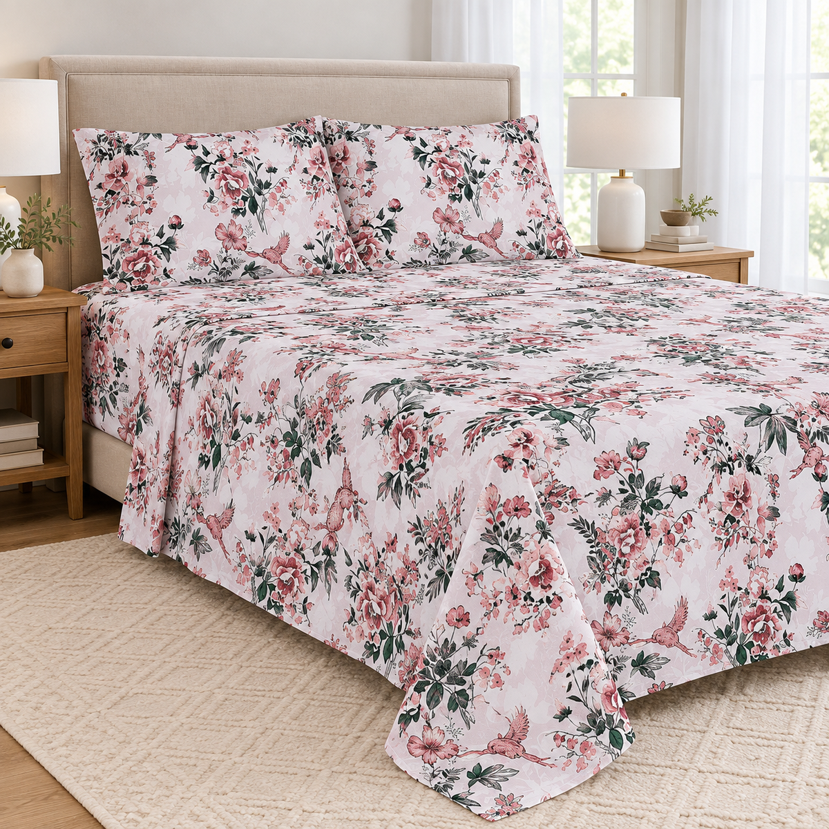 Blush Garden Bedsheet Set