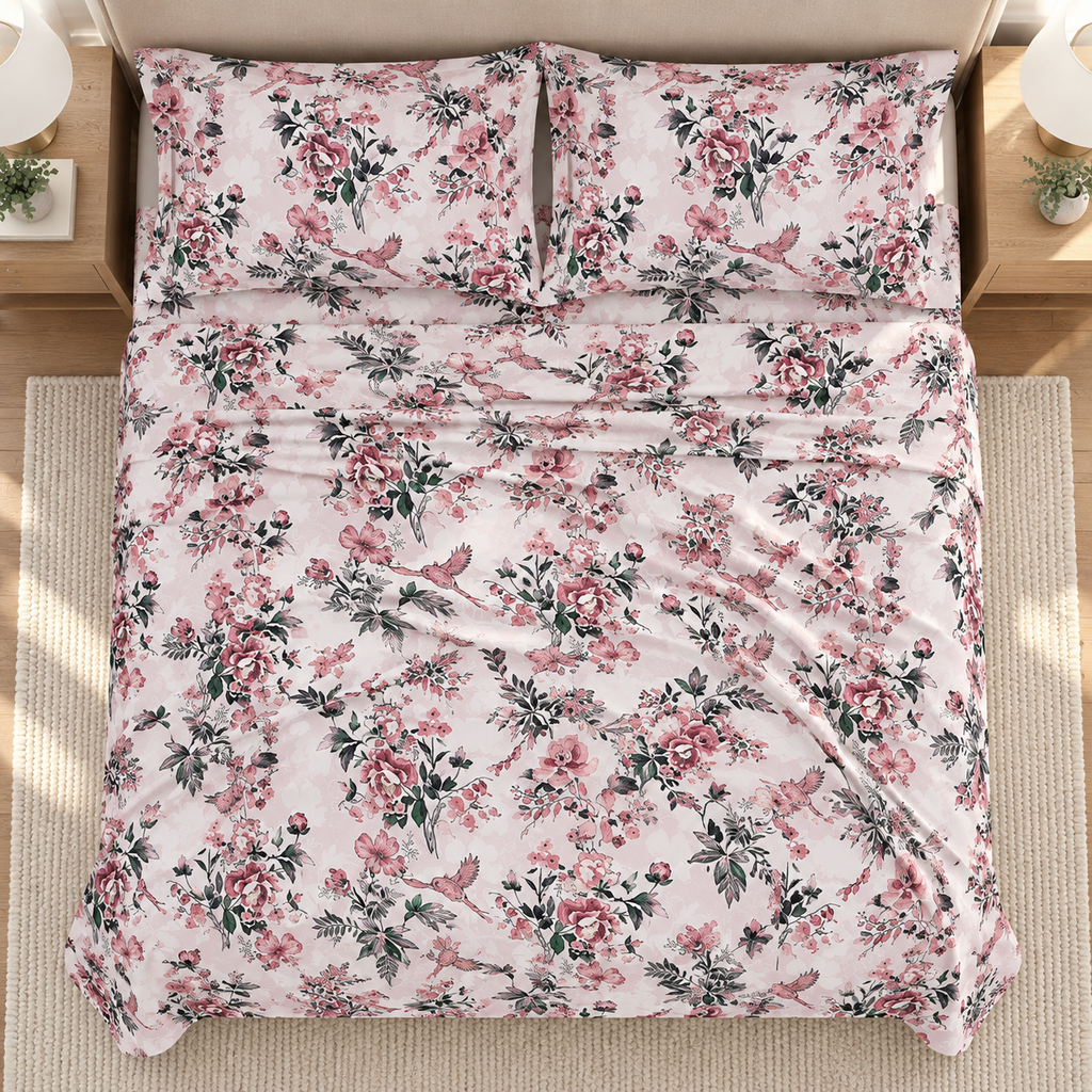 Blush Garden Bedsheet Set