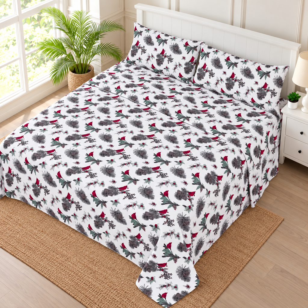 Cardinal  King Bedsheet Set