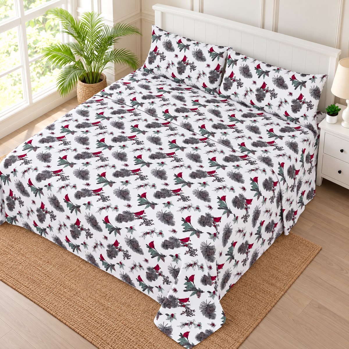 Cardinal  King Bedsheet Set