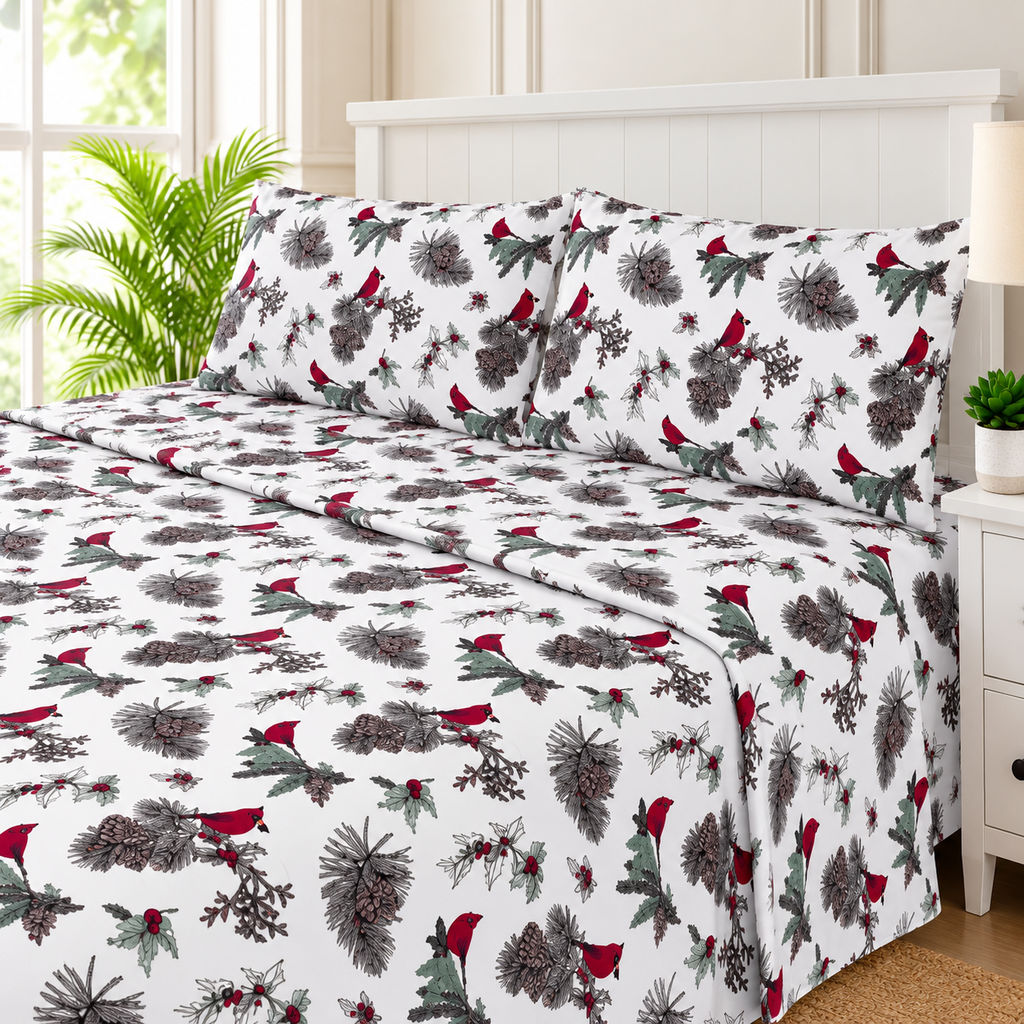 Cardinal  King Bedsheet Set