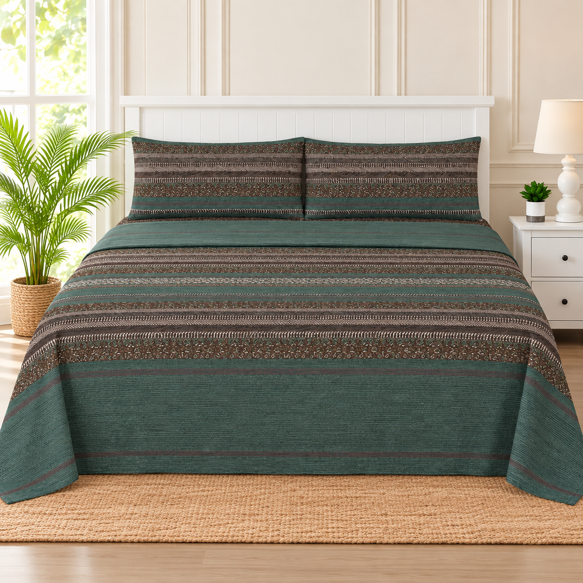 Forest Heritage Stripe King Bedsheet Set
