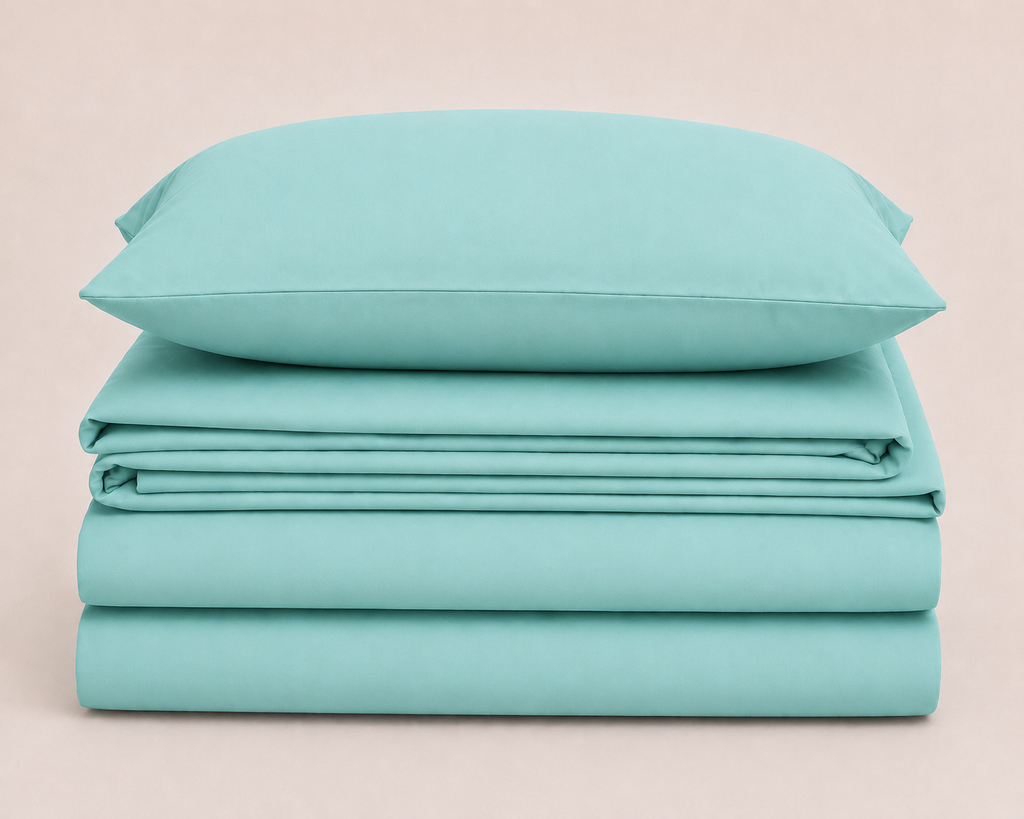 Khawab Home 4 PCS Aqua Mint Sheet Set