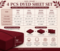 Khawab Home 4 PCS Burgundy Sheet Set