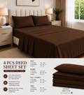 Khawab Home 4 PCS Chocolate Sheet Set