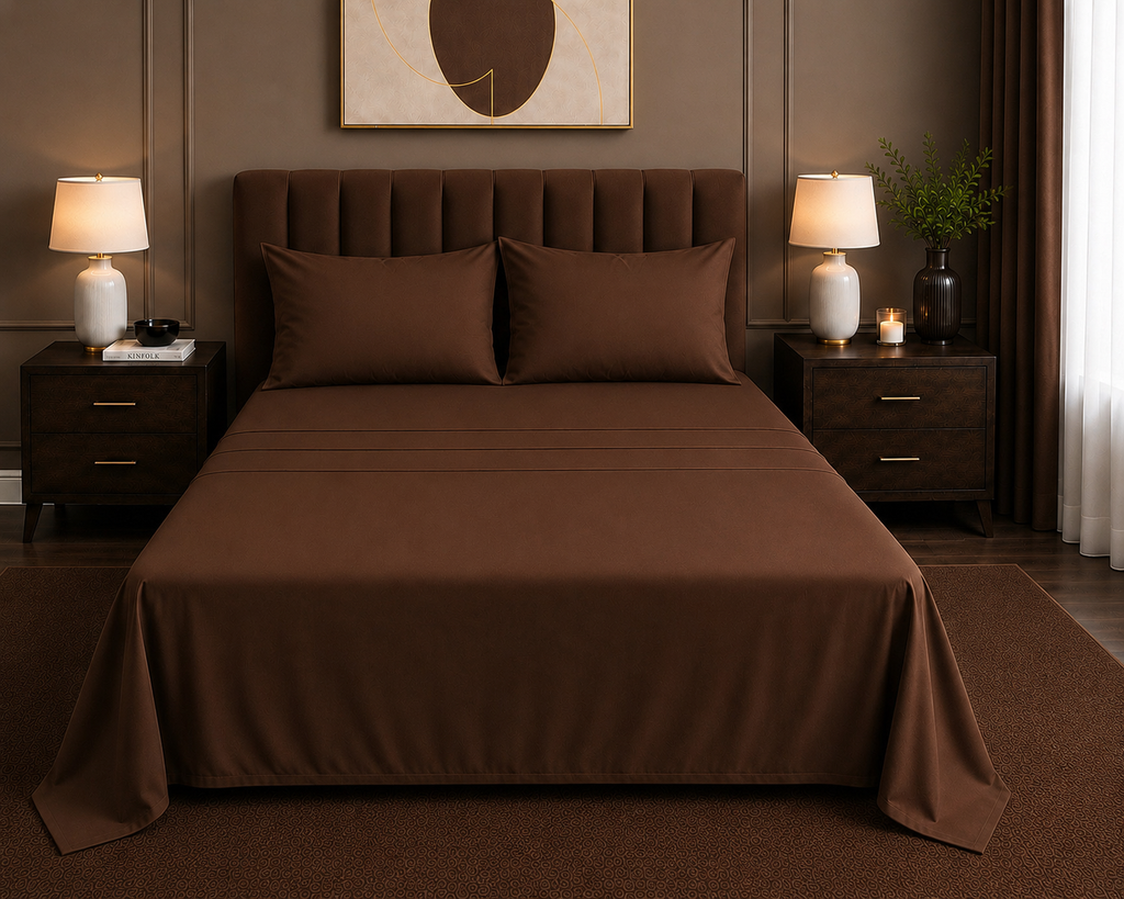 Khawab Home 4 PCS Chocolate Sheet Set