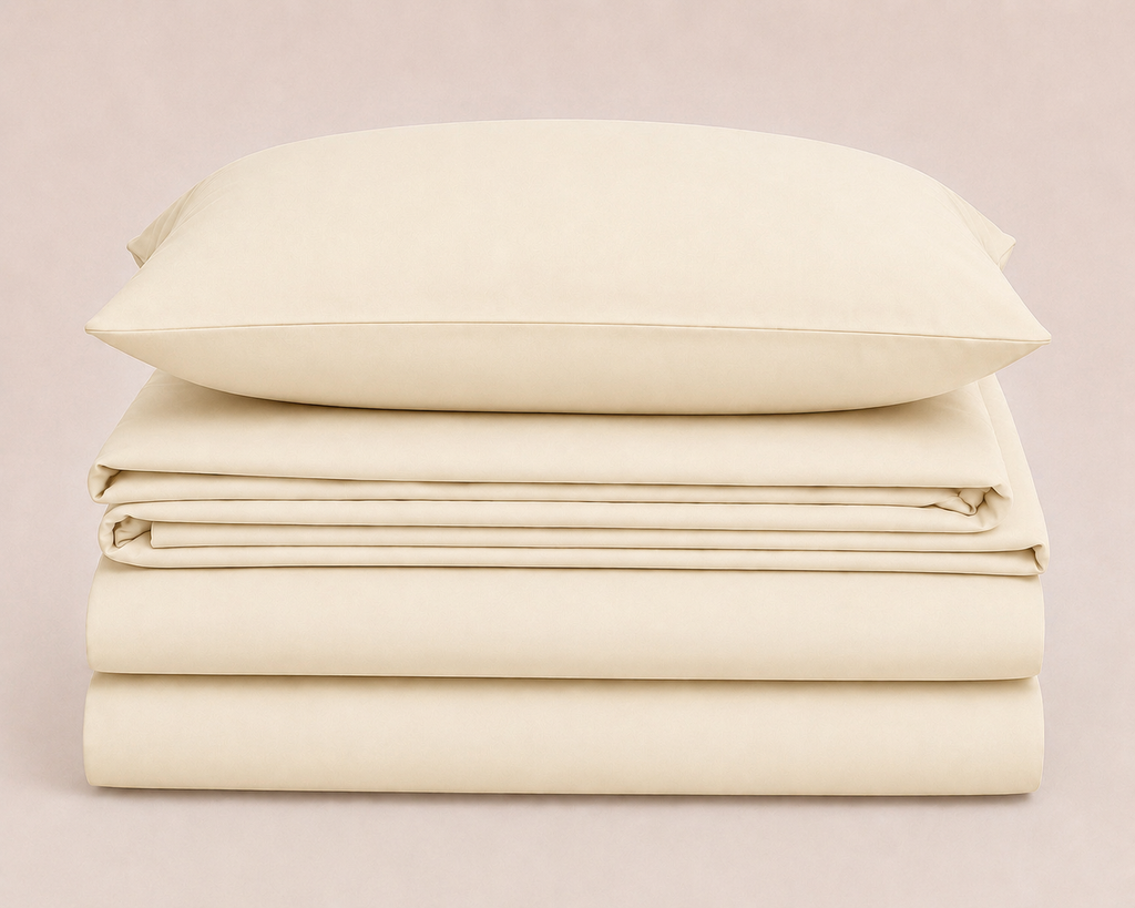 Khawab Home 4 PCS Cream Ivory Sheet Set