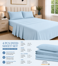 Khawab Home 4 PCS Light Blue Sheet Set