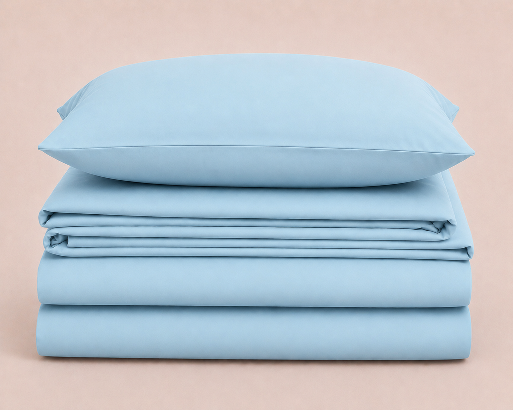 Khawab Home 4 PCS Light Blue Sheet Set