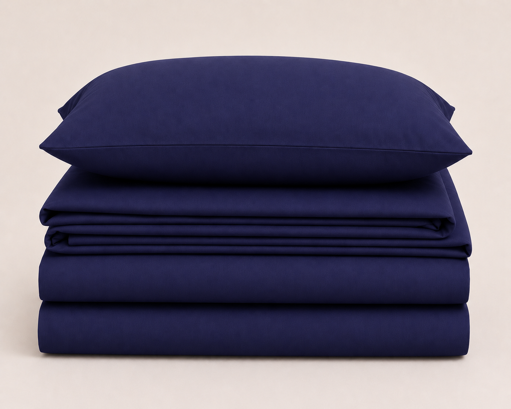 Khawab Home 4 PCS Navy Indigo Sheet Set