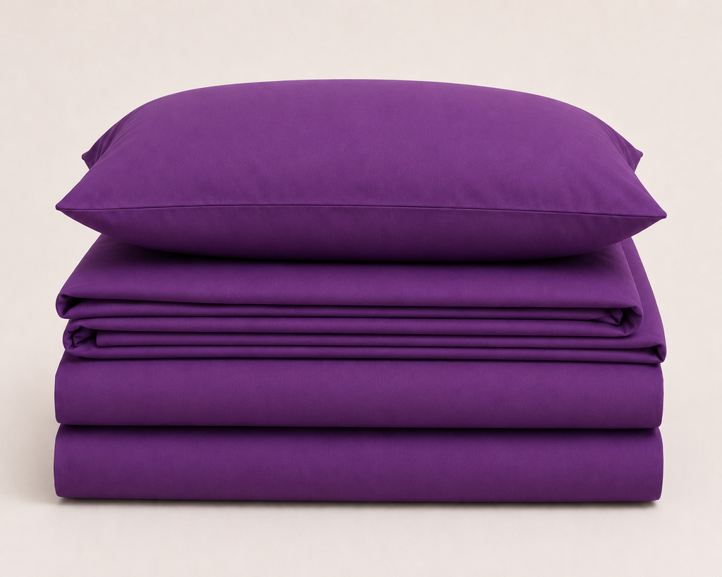 Khawab Home 4 PCS Plum Sheet Set