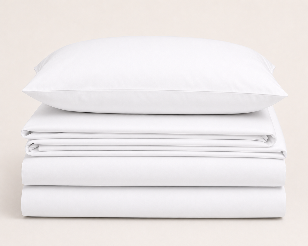 Khawab Home 4 PCS White Sheet Set